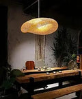 Donut Shaped Bamboo Hanging Lamp With One Bulb Pendant Light For Living Room Dining Room Cafe Tearoom Bar Restaurant And Hotel Dope Vibe