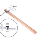 Stainless Steel Garden Pickaxe Tool For Digging And Soil Cultivation with wooden handle, dimensions labeled for precise gardening.