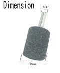 25Mm Cylindrical Grinding Stone Set With 1/4 Inch Shank For Rotary Tools And Drills Pro Grade Aluminum Oxide Mounted Grinding Bits
