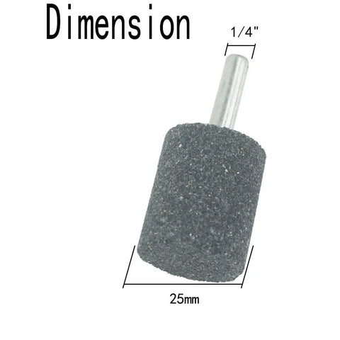 25Mm Cylindrical Grinding Stone Set With 1/4 Inch Shank For Rotary Tools And Drills Pro Grade Aluminum Oxide Mounted Grinding Bits