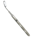 Pro Grade Autoclavable Stainless Steel Dental Mouth Mirror No 5 With Hollow Handle And Ergonomic Grip One Pack Clinically Durable Tool For Exams And Procedures, angled view