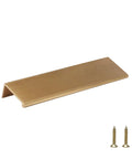 10 Pack 5 Inch Champagne Bronze Cabinet Pulls Finger Pulls Brushed Bronze Edge Pulls for Kitchen Cabinets 128mm, screws included