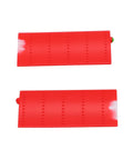 Two red pieces of RC Helicopter Side Wing Upgrade Kit Lightweight Durable Easy Install for 206 Remote Control Helicopter