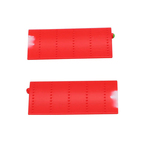 Replacement Red Side Wing Panels For Bell 206 RC Helicopter C138 high strength lightweight plastic with precise fit, top view