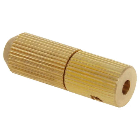Top Tier Brass Drill Chuck Collet Bits Set With 3.17 Mm Shafts And Wide 0.5-3 Mm Range For Dremel Rotary Tools Heat Treated Copper Build Delivers Rock Steady Performance Every Time Sweet Eight Piece Kit, close-up of brass collet.