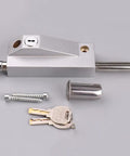 Tough As Nails Surface Mount Door Lock With Heavy Duty Spring Bolt And Built Like A Tank Zinc Alloy Build For Secure Driveway And Garden Gate Anti Theft Protection For Outdoor Use, included screws and keys.