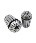 Premium Er11 Spring Collet Set 0.008mm Accuracy Perfect For Milling Lathe CNC Work With Ergonomic Handle Secure Grip And Durable Build 1-8mm Precision Tool Kit showing two ER collets with clear size markings.