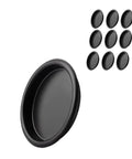 10 Pack Black Closet Door Finger Pulls Two And One Eighth Inch Round Sliding Door Pull With Easy Snap In Installation