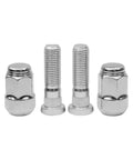Chrome Wheel Lug Stud Nut Set 12x1.50 for Honda and Acura Vehicles, 4-piece direct fit with 2 studs and 2 lug nuts