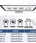 Cat Eat Ramen Meme Mouse Pad Slaps Your Desk With Style, 12x16 Inch, graphic of cat paws styled as rock paper scissors.