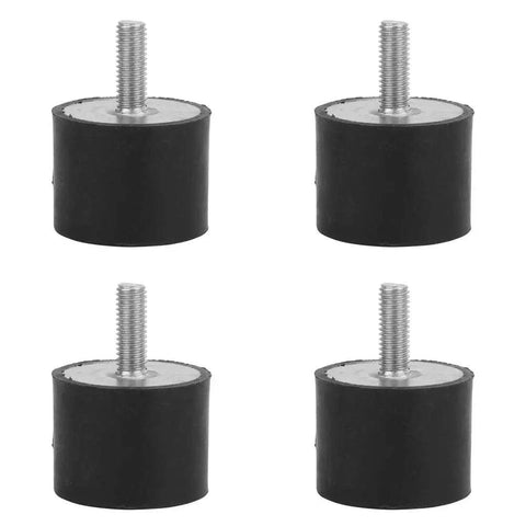 4Pcs Vibration Rubber Bobbin Mount Isolator Set For Automobiles Machinery Fitness Equipment And Generators VE40x30 M8x23 Shock Absorber Vibration Dampers To Beat Rattle And Noise And Keep Equipment Running Smooth. Black rubber bobbin mounts with M8 threaded studs
