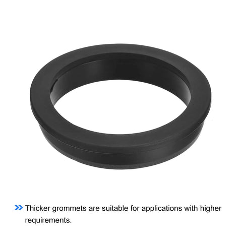 Heavy Duty 3 Inch Round Rubber Grommet Mount With T Shape Design For Zero Hassle Cable Management And Reliable Wire Protection Around The Home Garage Or Truck, showing a thick, durable rubber grommet.