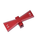 Top Shelf Dovetail Marking Jig And Mortise Layout Gauge For Hand Tool Woodworking Projects with measurement markings, red aluminum, precise layout.
