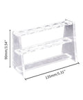 Clear Acrylic Test Tube Rack, 6 Wells Lab Holder For 10ml Centrifuge Tubes, Two-Layer Design With Precise 16mm Sockets