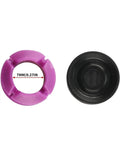 Transmission Shift Cable Bushing And Install Tool Kit components in purple and black, shown with dimensions for size reference.