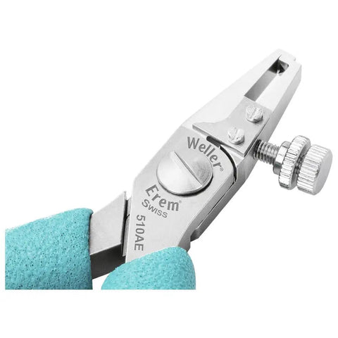 Fine Adjustable Wire Stripper For 18 To 30 AWG With Side Cutting Blade And Replaceable Cutting Edge Four And Three Quarter Inch Length