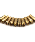 Heavy Duty Brass Micro Collet Chuck Adapter Set For Dremel Rotary Tools 0.5 To 3.2mm showing ten brass collets arranged in a curved line.
