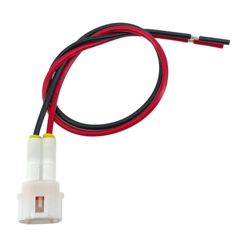 Red and black wiring with connector, part of 5 Piece Accessory Power Lead Kit For Yamaha Wolverine X2 850 X4 RMAX2 RMAX4 1000