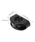 2 Pack Nylon Kayak Pulley Guide Wheels With Rolling Bearings, black nylon body with dimensions, large roller wheel