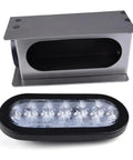 Two Pack Clear Tail Light Kit With Steel Housing For Trucks Fits Chevy Silverado 1500 2500 3500 HD GMC Sierra Toyota Tundra 6 Inch Oval LED