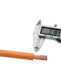 Measuring the thickness of Heavy Duty Ev Charging Cable 50 Square Millimeter Pvc Insulated Power Wire with calipers.