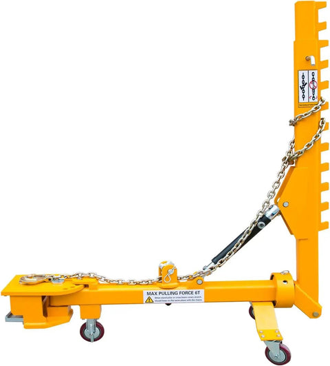 Auto Body Collision Repair Frame Machine With 7700 Lbs Loading Capacity And 60KN Pulling Power, heavy-duty metal frame in yellow.