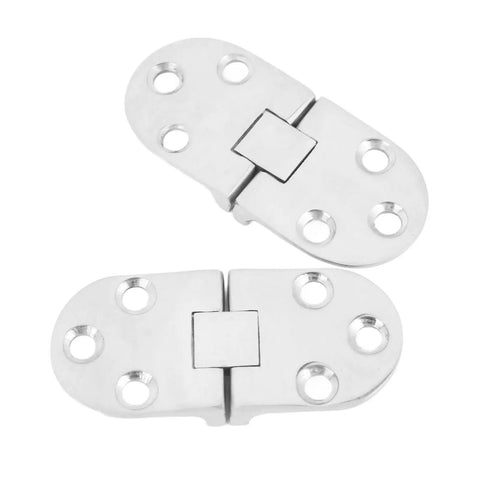 Tough As Nails Heavy Duty Door Hinges Crafted From Premium 316 Stainless Steel Boasting Mirror Polish Shine And Marine Grade Saltwater Shielding. Pack of 2, 66x30mm.
