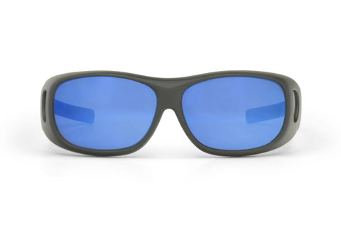 Front view of Guardian OTG Glassblowing Safety Glasses Shade 3 With Grilamid TR-90 Frame And Didymium-Alternative Polycarbonate Lens