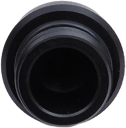 Close-up of Black Scubas DIN Tank Valve Dust Cover With Cord End Cap Regulator Port Protector for diving gear