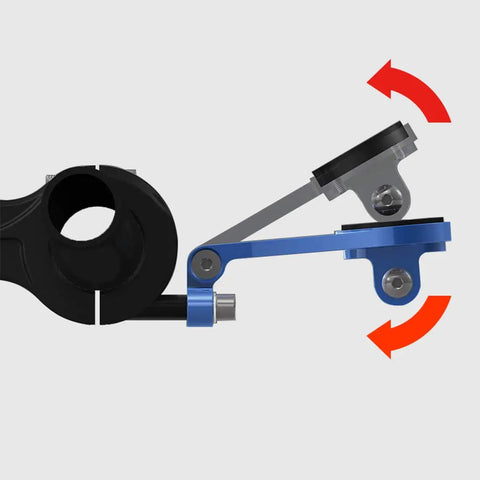 Side view of Out Front Bike Computer And GoPro Combo Mount For Garmin Edge Series showing adjustable angle mechanism.