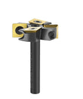 Heavy Hitter Two Flute Router Bit For Wood Planing And Spoilboard Surfacing Featuring Premium Carbide Insert With ATS Coating, close-up view.