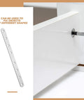 Rugged Stainless Steel Flat Brackets Set of 4 for Heavy Duty Shelves and Outdoor Use, bracket detail and shelf installation