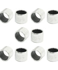 Plain Bushing Sleeve Bearing 5/16 Bore, 25/64 OD, 5/16 Long, 10 Pcs YCEN527 arranged in a group, metal finish