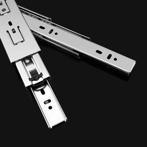 20 Inch Full Extension Drawer Slides With Soft Close Ball Bearing Side Mount Zinc Plated Steel