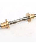 Top Shelf 304 Stainless Steel Trapezoidal Lead Screw T25 Acme 25Mm Od With Copper Nut left and right hand threads for CNC projects