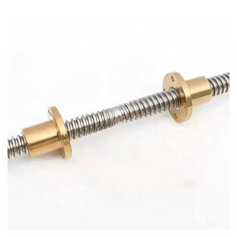 Top Shelf 304 Stainless Steel Trapezoidal Lead Screw T25 Acme 25Mm Od With Copper Nut left and right hand threads for CNC projects