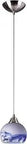 Mela Mini Pendant Light With Satin Nickel Finish And Multicolor Blown Glass 1 Light Hardwired Ceiling Fixture Modern Transitional Style Includes 9.5 Watt A15 Bulb Durable Metal Construction 6 Inch Wide