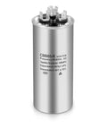45 Plus 5 MFD Dual Run Capacitor For Air Conditioner And Heat Pump, 370 440 VAC, CBB65 Round Design, Oil Filled, UL Approved