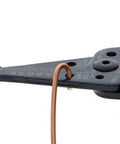 Wire Stripper Tool For 8-16 Solid And 10-18 Stranded Wire With Precision Stripping Holes, Ergonomic handles stripping wire close-up