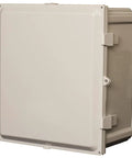 Side view of Built Like A Tank Polycarbonate Enclosure 16 X 14 X 8 Inches with hinged locking opaque cover for industrial use.