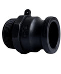 One And One Half Inch Camlock Fittings Type D And Type F Polypropylene Cam And Groove Hose Fitting Kit black male adapter