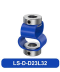 Super Tight Encoder Shaft Coupling Built Badass For Smooth Torque Transmission And Rock Solid Vibration Damping With Heavy Duty Heat Resistant Insulation That Keeps Things Running Cool, blue and silver design, compact size.
