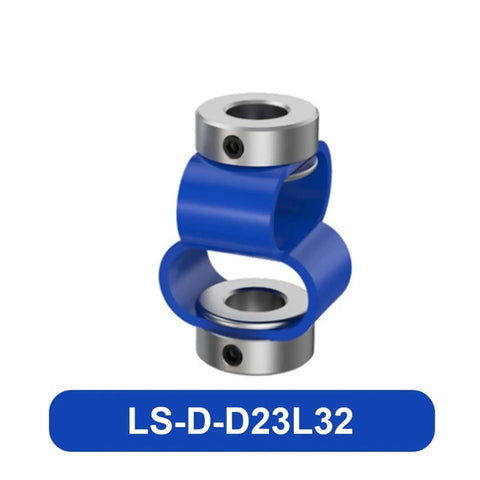 Super Tight Encoder Shaft Coupling Built Badass For Smooth Torque Transmission And Rock Solid Vibration Damping With Heavy Duty Heat Resistant Insulation That Keeps Things Running Cool, blue and silver design, compact size.