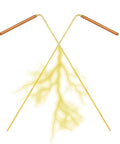 Top Rated Copper And Brass Dowsing Rods With Free Gliding Handles, angled crossing rods for spirit questing and water divining.