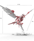 Killer 3D Metal Puzzle For Adults Falcon Predator Eagle Model Kit With DIY Assembly Mechanical Bionic Bird, 200mm display