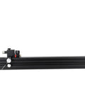 Rock Solid Miter Gauge For Table Saw With 18.9 Inch Durable Aluminum Alloy Build and Dual Measurement Scale side view.