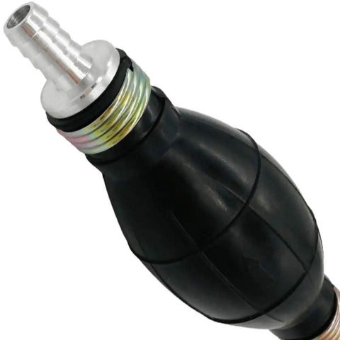 10mm 3 Eighths Black Rubber Fuel Transfer Primer Bulb For Marine Boats, Vacuum Fuel Line Hand Pump For Gasoline And Diesel, Durable Rubber Bladder