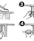 Diagram showing installation of Floor Squeak Eliminator Kit With Six Adjustable Brackets Easy Install From Beneath.