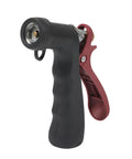 Heavy-Duty Industrial Hose Nozzle For Hot Or Cold Water Sprays Pro-Grade All-Purpose Wash Attachment Up To 160F Built Tough For Car Wash, Workshop, And Yard Tasks Durable Zinc Alloy Body With Versatile Spray Options black zinc alloy hose nozzle with red trigger