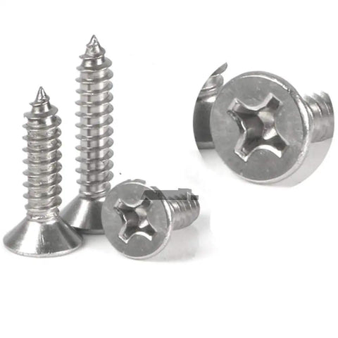 304 Stainless Steel Self Tapping Screws Set M2 To M6 Countersunk for Wood and Metal Projects DIY Friendly